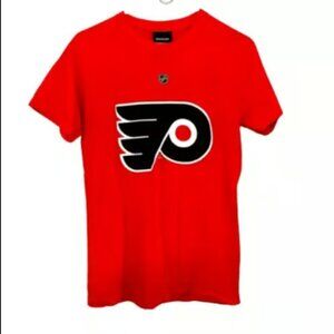 Philadelphia Flyers Simmons T-Shirt Men’s Small Orange Reebok NHL Player Tee